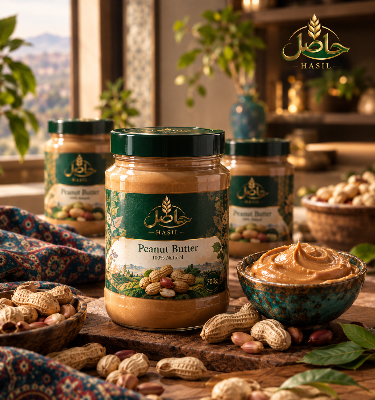 کره بادام زمینی حاصل (ظرف ۷۰۰ گرمی)